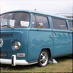 Blue VW Type 2 T2 Bay Window WHY532H