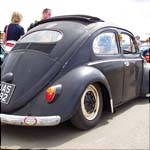 Black VW Beetle Ragtop oval UAS492