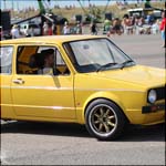 Yellow VW Golf Mk1 JRX855W