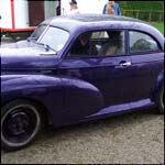 Purple Roofchopped Morris Minor 1000