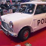 White Morris Mini Cooper S MkII 1275 Police Car OKD698F
