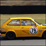 Car 79 - Simon Sheridan - Yellow Ford Fiesta Mk2 XR2