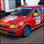 Car 37 - Brian Allen - Red Ford Fiesta Mk3 XR2i