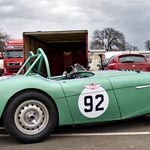 Green 1954 Austin Healey 100/4 ONX392 - Car 92 - Martyn Corfield