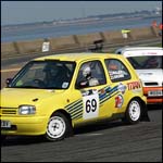 Car 69 - D Brown and D Riley - Yellow Nissan Micra R783KBV