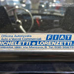 Retro Fiat Italian Dealer Window Sticker Micheletti e Lorenzetti