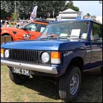 Blue Range Rover DBE53K at the Silverstone Classic 2013