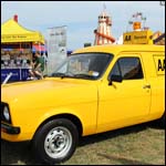 Yellow Ford Escort Mk2 AA Service Van at the Silverstone Classic