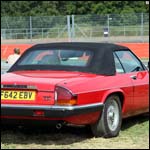 Red Jaguar XJS V12 Convertible at the Silverstone Classic 2013