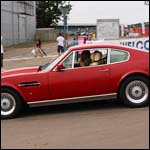 Red Aston Martin V8 Vantage E39OVF at the Silverstone Classic 20