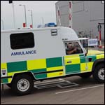 Land Rover Defender Ambulance at the Silverstone Classic 2013
