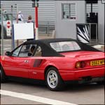 Red Ferrari Mondial Cabriolet D562WPF at the Silverstone Classic