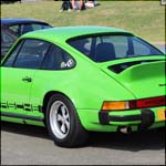 Green Porsche 911 1975RS at the Silverstone Classic 2013