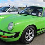 Green Porsche 911 1975RS at the Silverstone Classic 2013
