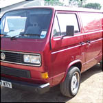 Red VW T3 Panel Van D527WTY