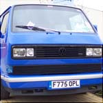 Blue VW T3 Panel Van F775OPL