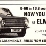 Elmsleigh Autos Fiat 124T Advert