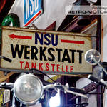 NSU Werkstatt Tankstelle sign