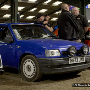 H873JKD Blue Vauxhall Nova - 59 Steven Woods / Lewis Rock