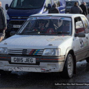 G815JEG White Peugeot 205 GTI 1.6 - Car 95 David Forrester / Ben Forrester