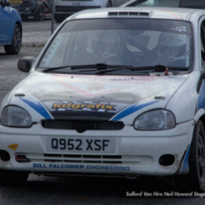 Q952XSF White Vauxhall Corsa B GSi - Car 102 Robert Foster / Charlotte Foster