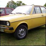 Yellow VW Polo Mk1 YTU956S
