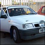White Vauxhall Nova H873JKD
