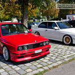 Red and White BMW E30 M3s