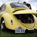 Yellow VW Beetle EHU81K