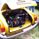 Yellow VW Karmann Ghia HKX46K