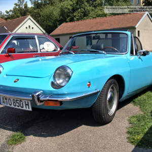 Blue Fiat 850 Sport Spider