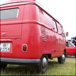 Red VW Type 2 Split Screen Panel Van