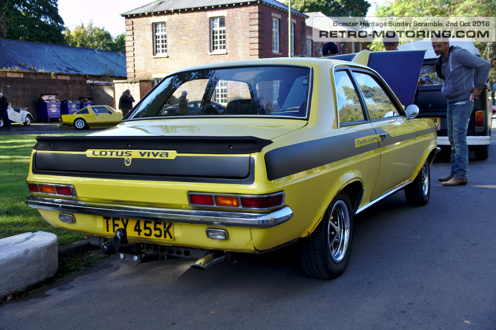 Yellow Vauxhall Viva 2.2 Lotus Twin Cam TFY455K