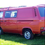 Red VW T3 WLA51X