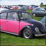 Black and Pink VW Beetle XMV151G