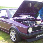 Purple VW Golf Mk1 Convertible 16v OOB451Y