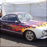 VW Karmann Ghia Coupe with flame paint