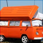 Orange VW Type 2 Bay Window GPF925J
