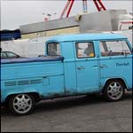 Blue VW Type 2 Bay Window DOKA Double Cab truck