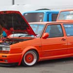 Orange VW Golf Mk2 J189MVU - Adam Gough - VWDRC