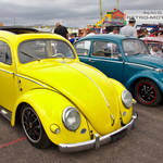 Yellow VW Beetle 327UYD