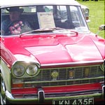 Red and white Fiat 2300 Station Wagon LKN435F
