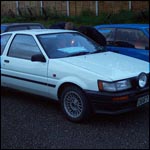 White Toyota Corolla GT AE86 Twin Cam D667REM