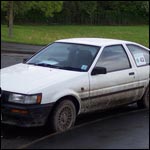 White Toyota Corolla GT AE86 Twin Cam D667REM