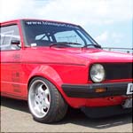 Red VW Golf Mk1 LCG488Y
