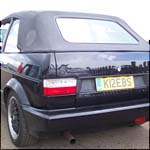 Black VW Golf Mk1 Cabrio K12EBS