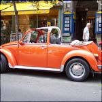 Orange VW Beetle targa