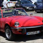 Red Triumph Spitfire IV AY-437-BL