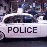 White Jaguar Mk2 Police Car