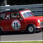 Car 15 - Phil Manser - Red Mk1 Mini Cooper 1293cc 53OHU